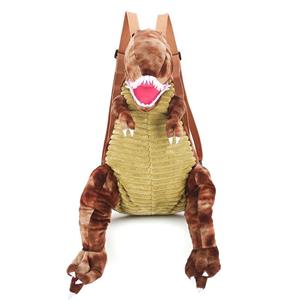 ArmadaDeals 3D Dinosaurus zachte pluche rugzak kinderen rugzak creatieve geschenken, Bruine T-Rex