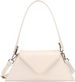 Ekonika , Schultertasche Mittelgroße Damentasche In Geometrischem Design in weiß, Schultertaschen für Damen