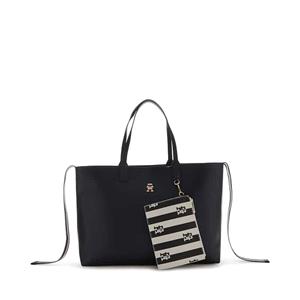 TOMMY HILFIGER, Shopper Iconic Tommy Tote Sp23 in dunkelblau, Shopper für Damen
