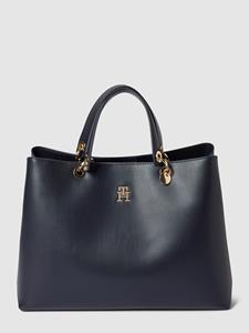 Tommy Hilfiger Tote bag met labeldetail in metallic, model 'CHIC SATCHEL'