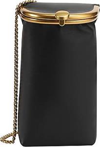 Ekonika , Ledertasche Haubencase Im Vintage-Look in schwarz, Schultertaschen für Damen