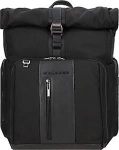 Rugzak Piquadro BagMotic roll-up huid en stof Zwart - CA5938BR2BMMD-N