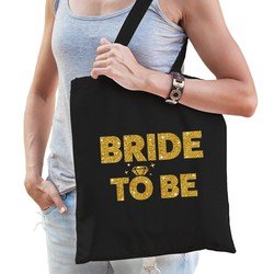 Bellatio 1x Bride To Be vrijgezellenfeest tasje Zwart