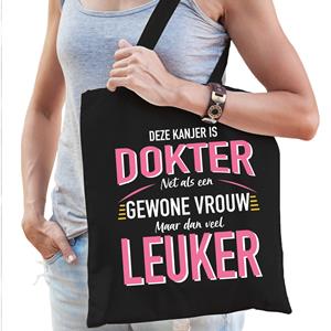 Bellatio Gewone vrouw / dokter cadeau tas Zwart