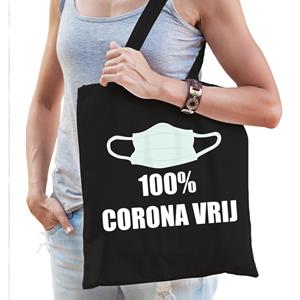 Bellatio 100 Procent corona vrij katoenen tas Zwart