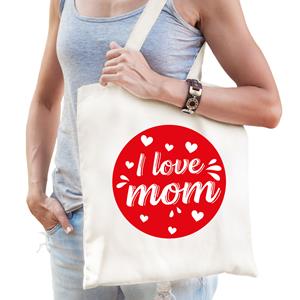 Bellatio I love mom / Ik hou van mama hartjes Wit