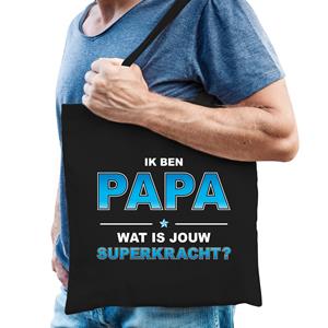 Bellatio Ik ben papa wat is jouw superkracht - tasje Zwart