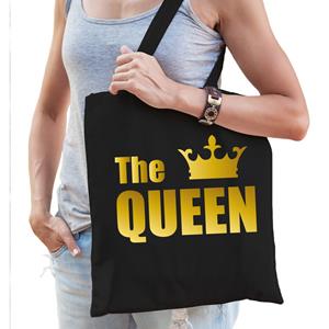 Bellatio The queen katoenen tas Zwart