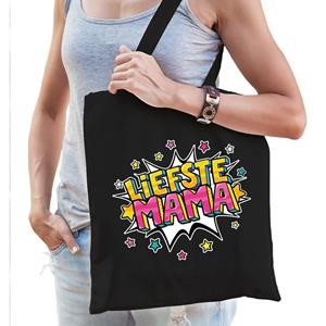 Bellatio Liefste mama katoenen tas Zwart