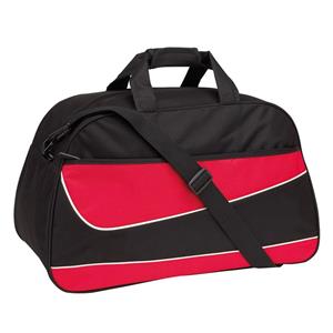 Trendoz Rood/zwarte sporttas/weekendtas 55 cm - 50 liter - Fitness/sporttassen - Weekendtassen/reistassen - Sporttassen