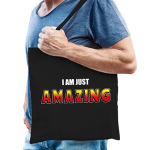 Bellatio I am just amazing katoenen tas Zwart