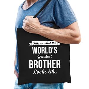 Bellatio Worlds greatest BROTHER cadeau tasje Zwart