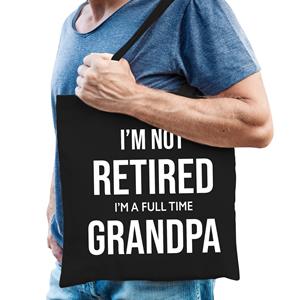 Bellatio Im not retired im a full time grandpa cadeau tasje Zwart