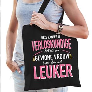 Bellatio Gewone vrouw / verloskundige cadeau tas Zwart