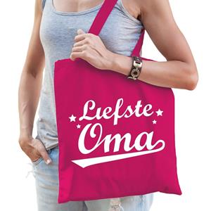 Bellatio Cadeau tas katoen fuchsia Roze