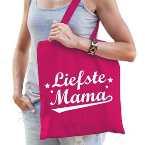 Bellatio Cadeau tas Liefste mama fuchsia Roze