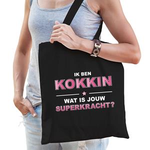 Bellatio Ik ben kokkin wat is jouw superkracht - tasje Zwart