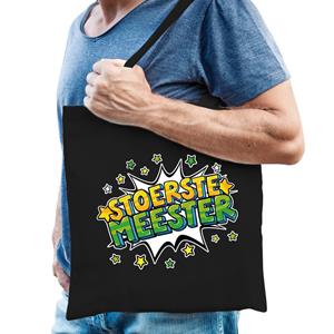 Bellatio Stoerste meester katoenen tas Zwart