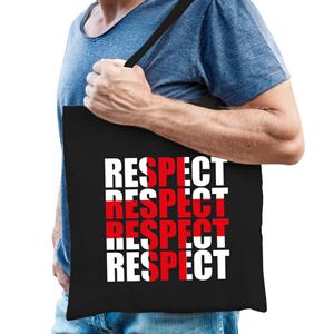 Bellatio Respect voor de zorg katoenen tas Zwart