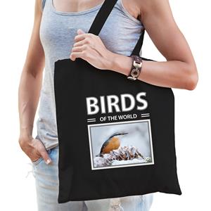 Bellatio Dieren Boomklever foto tas katoen volw + kind Zwart