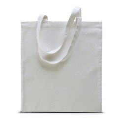 Basic katoenen schoudertasje in het Wit
