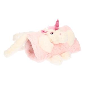 Roze pluche schoudertas eenhoorn voor kind 20x18x5cm - Schoudertas