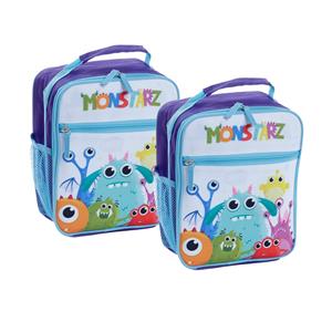 Puckator Draagbare lunch/sixpack koeltas - 2 st - Monstarz print - 21 x 25 cm - 5.8 L - Koeltas