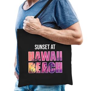 Bellatio Sunset beach tas Sunset at Hawaii Beach voor heren - Zwart