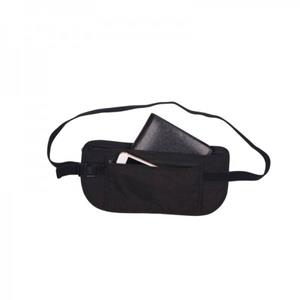 Plat money belt reis heuptasje Zwart