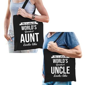 Bellatio Worlds greatest Aunt en Uncle tasje Zwart