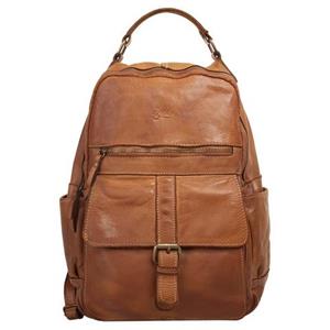 X-Zone Laptoprucksack, echt Leder, Made in Italy
