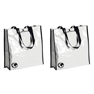 3x stuks eco boodschappen shopper tas wit x cm -