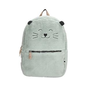 Zebra Trends Girls Fluffy Teddy Cat Rugzak Mint