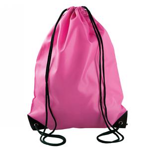 2x stuks sport gymtas/draagtas fuchsia roze met rijgkoord x 44 cm van polyester -