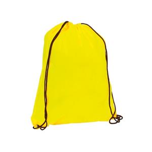 6x stuks neon geel gymtassen/sporttassen met rijgkoord x cm -