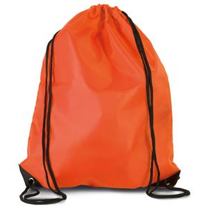 8x stuks sport gymtas/draagtas oranje met rijgkoord x 44 cm van polyester -
