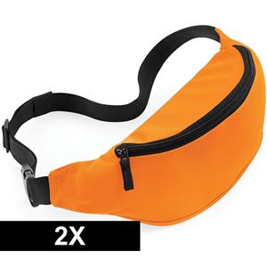 Bagbase 2x Heuptasjes/buideltasjes oranje cm -