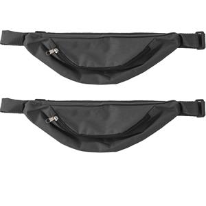 2x Heuptasjes/buideltasjes/fanny pack zwart 35 x 11,5 cm -