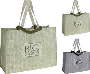 Massamarkt Boodschappentas 58x40x18cm Met Tekst Big Shopper ( Per Stuk )