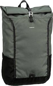 Sandqvist , Kurierrucksack Arvid Rolltop Backpack in schwarz/mittelgrau, Rucksäcke für Damen