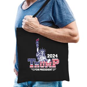 Bellatio Tas - Trump for president - fout/grappig voor carnaval - 42 x 38 cm - Feest Boodschappentassen