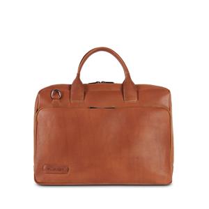 Plevier leren Laptoptas 15,6 Petronas Cognac