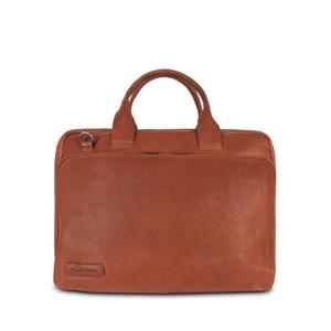 Plevier leren Laptoptas 15,6 Shard Cognac