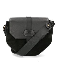 Crossbodytas su&egrave;de&glad leer zwart