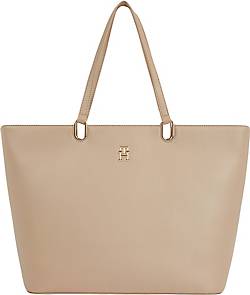 TOMMY HILFIGER, Damen Handtasche Th Timeless Med Tote in beige, Geldbörsen für Damen