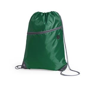 Sport gymtas/rugtas/draagtas groen met rijgkoord x 44 cm van polyester -