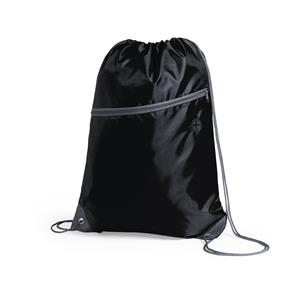 Sport gymtas/rugtas/draagtas zwart met rijgkoord x 44 cm van polyester -