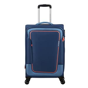 American Tourister Pulsonic Spinner 68 EXP combat navy Zachte koffer