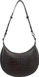 Ekonika , Tasche Mit Trendiger Reptilprägung in dunkelbraun, Schultertaschen für Damen