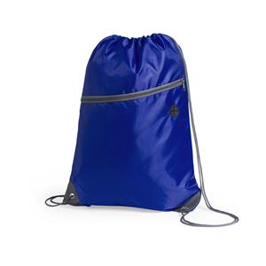 Sport gymtas/rugtas/draagtas blauw met rijgkoord x 44 cm van polyester -